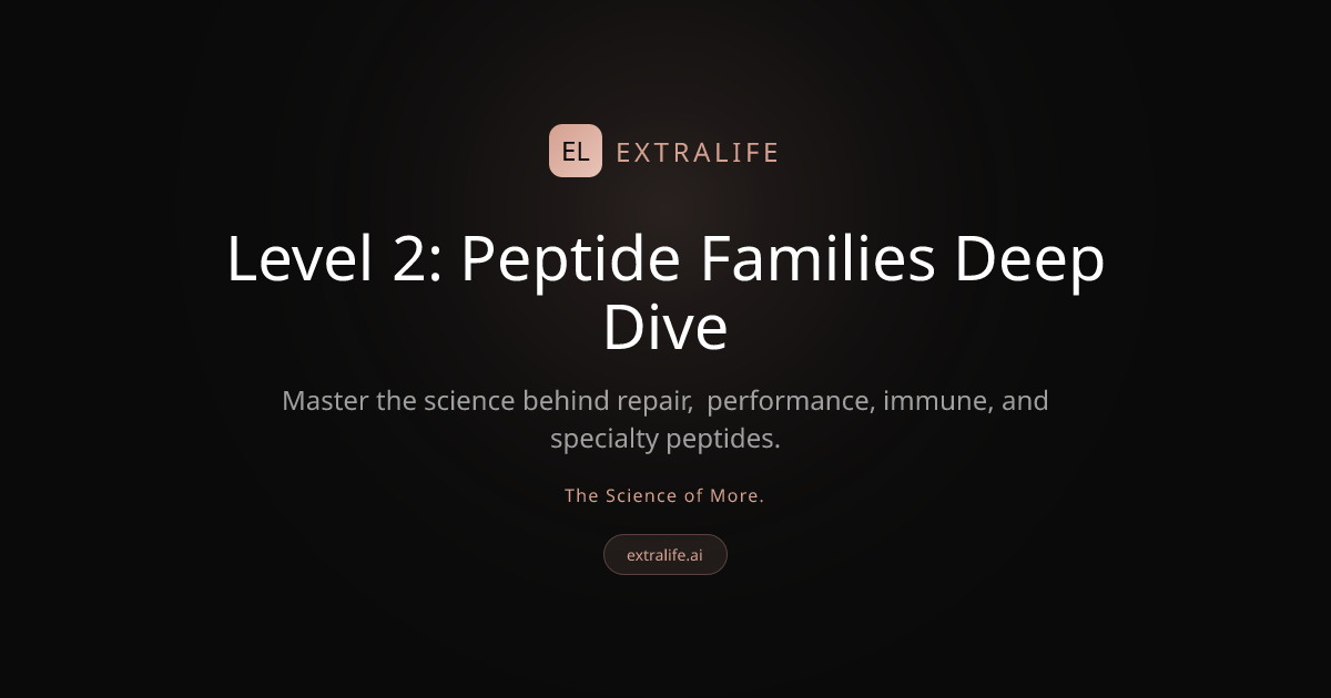 Level 2: Peptide Families Deep Dive | LearnPeptides by ExtraLife